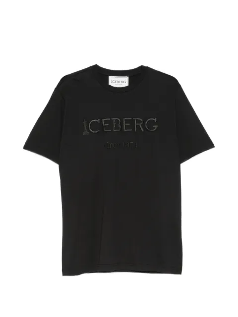 Iceberg logo-embroidered T-shirt Black 26II1P0F014627A