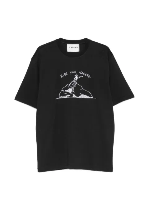 Iceberg short-sleeve embroidered T-shirt Black 26II1P0F0266308