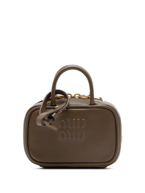 Miu Miu Pre-Owned 2010-2026 Micro Calfskin Softy Beau Bag satchel Brown 8GHZZ2NMHP9UWV9N