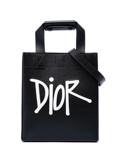 Christian Dior Pre-Owned 2021 Stussy Small Logo Applique Tote satchel Black 4WNNQUWP4F9KGNEZ
