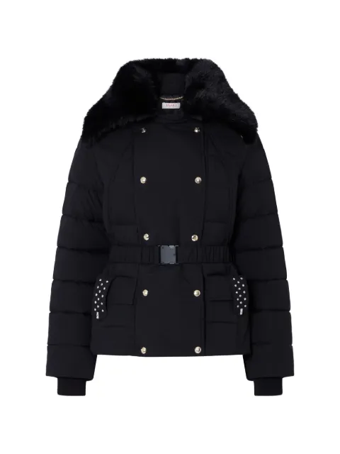 LIU JO padded jacket with belt Black TF6001T668A22222