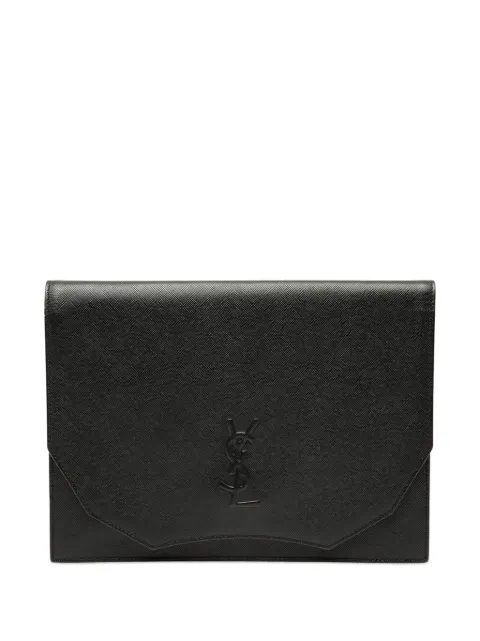 Saint Laurent Pre-Owned 20th Century Leather clutch bag Black W65WWE6VW1HS61IL