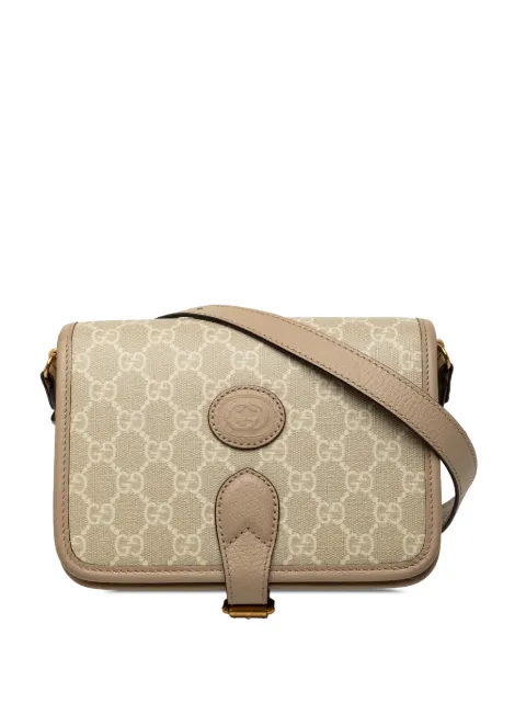 Gucci Pre-Owned 2016-2026 Mini GG Supreme Interlocking G crossbody bag Neutrals QRCKX6EMRJVLIKQZ