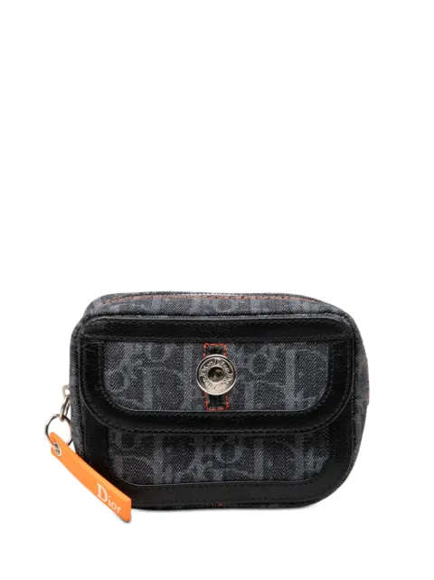 Christian Dior Pre-Owned 2005 Oblique Denim Flight coin pouch Blue NREBU429QWD5KNFX
