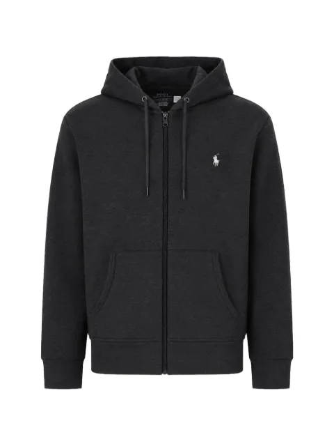 Polo Ralph Lauren logo-embroidered zip-up hoodie Grey 710881517
