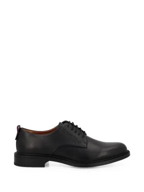 HUGO Derby shoes in leather with embossed-logo Black 50569016