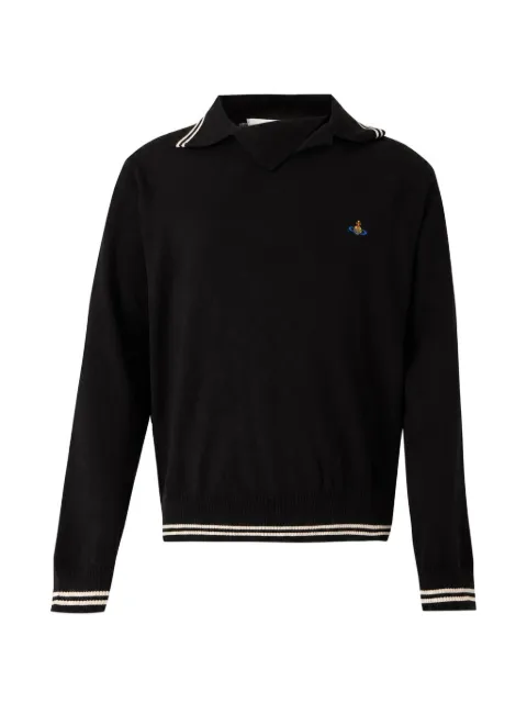 Vivienne Westwood Doubletake polo-collar sweater Black 27010038Y001V