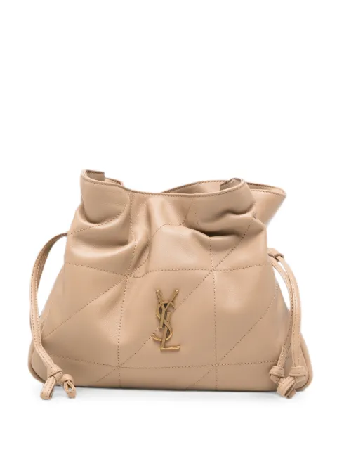 Saint Laurent JAMIE shoulder pouch in lambskin Neutrals 862712AAB32