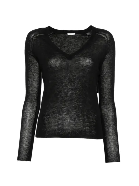 JOSEPH Cetus V-neck top Black JF010020
