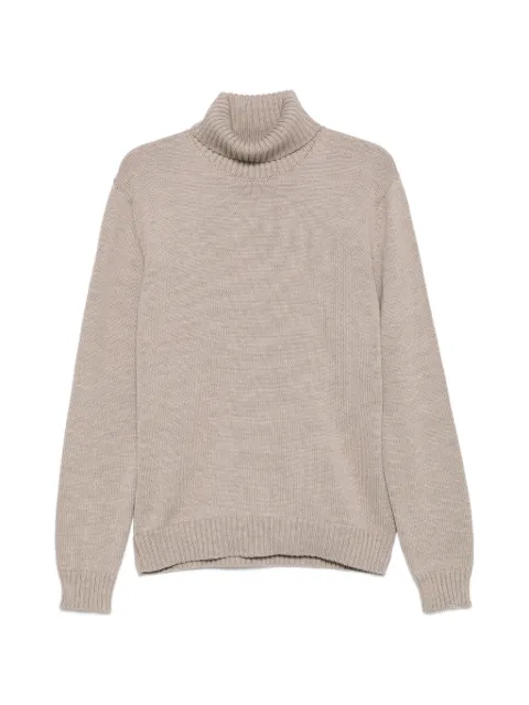 Zanone ribbed-knit roll-neck sweater Neutrals 810195ZR229