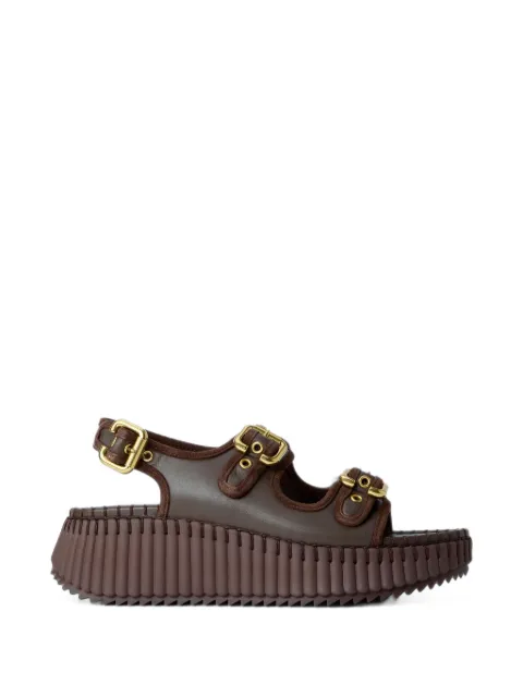 Chloé Nama wedge sandals Brown CH26S17KSN25C