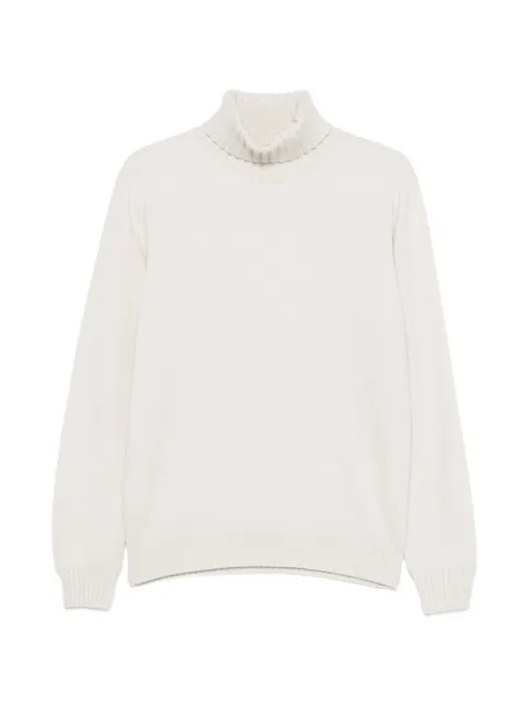 Magazzino Ricambi ribbed-knit roll-neck sweater Neutrals 82