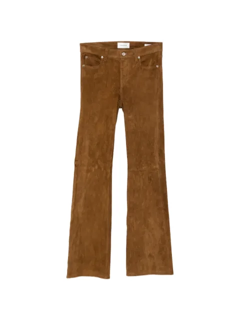 FRAME The Rodeo suede flared trousers Brown WF26LPA004