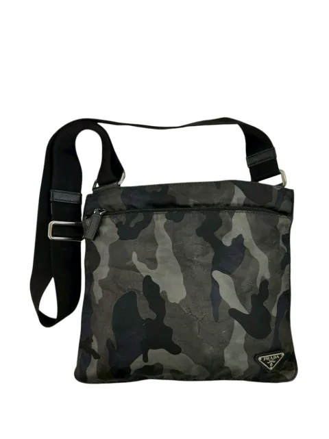 Prada Pre-Owned 2013-2026 Tessuto Camouflage Zip Top crossbody bag Black NXZA6A134A5422ZG
