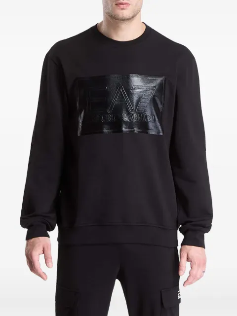 Ea7 Emporio Armani logo-patch long-sleeve sweater Black 7M002108AF27201UC001