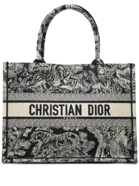 Christian Dior Pre-Owned 2023 Medium Canvas Embroidered Dioriviera Toile De Jouy Book tote bag Blue 188C264RQROX48VE