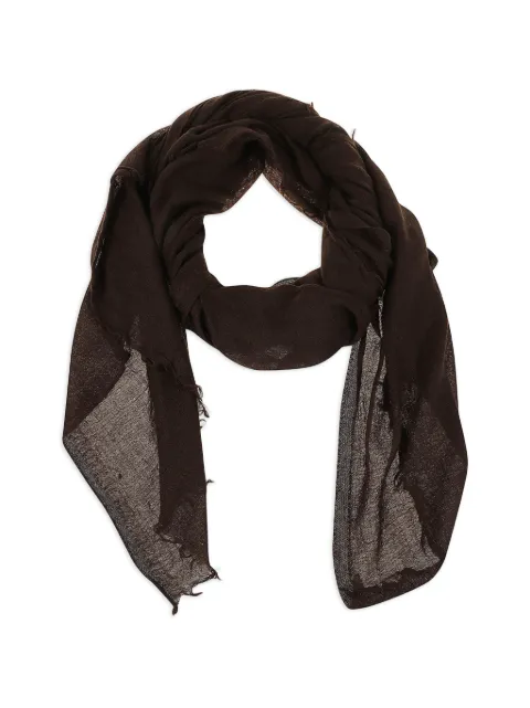 Destin Emily frayed square scarf Brown EMQUUNCH
