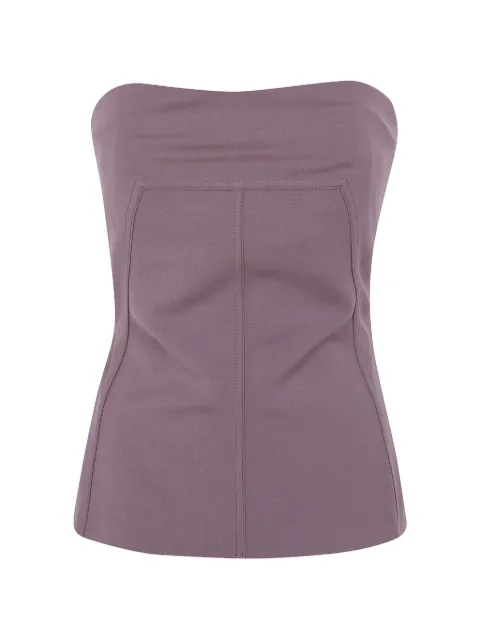 Rick Owens exposed-seam strapless top Purple RP02F5127WST