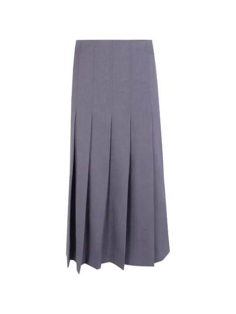 DRHOPE asymmetric pleated midi skirt Grey 48944334