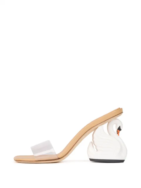 A.W.A.K.E. Mode Faye swan-heel sandals Neutrals SS26SH05TRANSPARENT