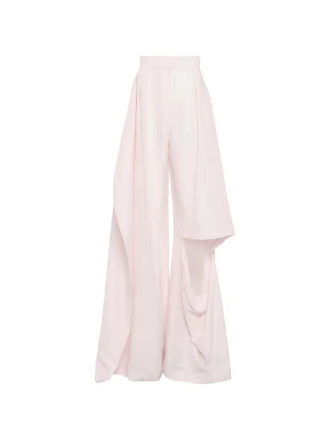 A.W.A.K.E. Mode slit-knee draped trousers Pink SS26P02LA23PALEPINK