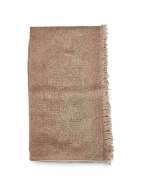 Brunello Cucinelli fringed rectangular scarf Neutrals MSC924059C077