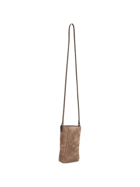 Brunello Cucinelli BC Duo Monili-embellished suede cross body bag Brown MWDLD2739C8187