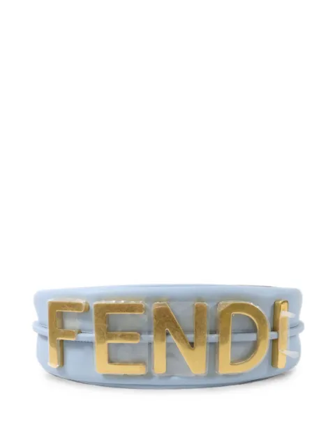 Fendi Pre-Owned Fendigraphy lettering shoulder bag Blue 8BR798A5DY