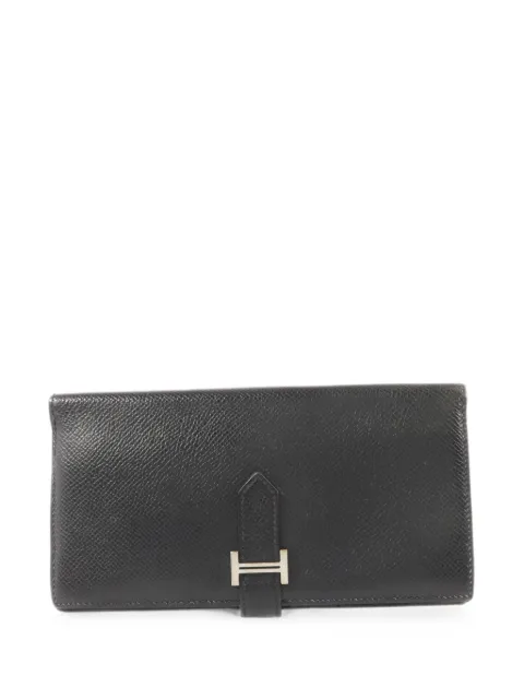 Hermès Pre-Owned Bearn Epsom leather long wallet Black Y89PHW