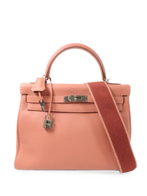 Hermès Pre-Owned Kelly 32 calf leather tote bag Pink QROSETESPHW