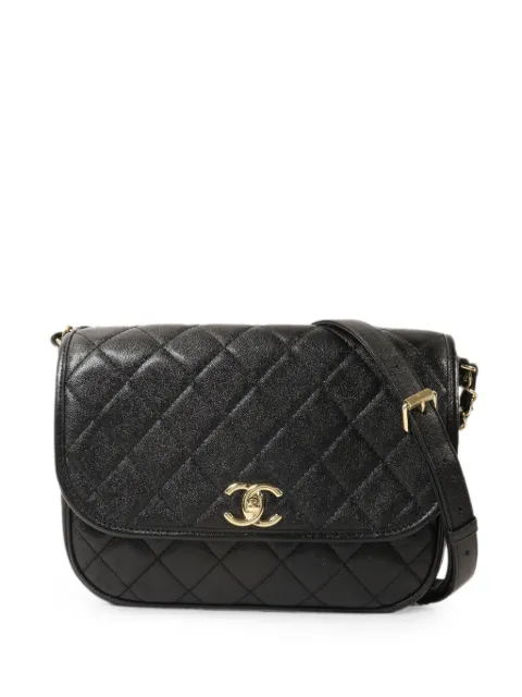CHANEL Pre-Owned CC turn-lock shoulder bag Black AS2448