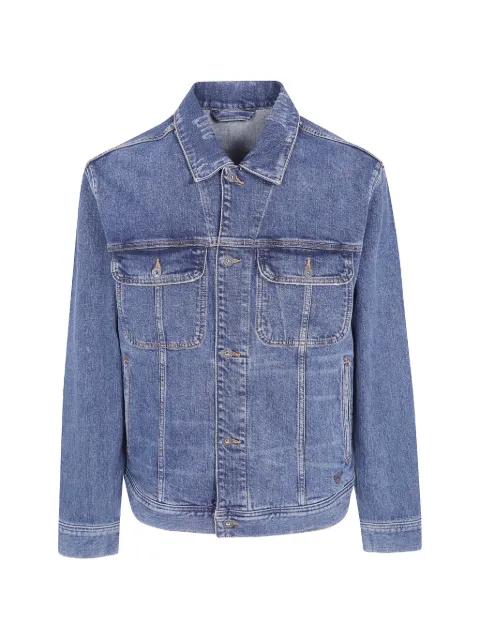 Emporio Armani faded button-up denim jacket Blue EM006496AF27566