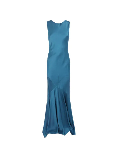 Max Mara satin-crêpe maxi dress Green 2626226033600