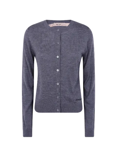 Nº21 button-fastening knitted cardigan Grey A0319000