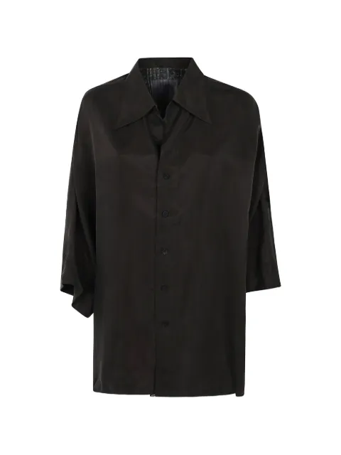 Ziggy Chen long-sleeve button-down shirt Black 0W2620702