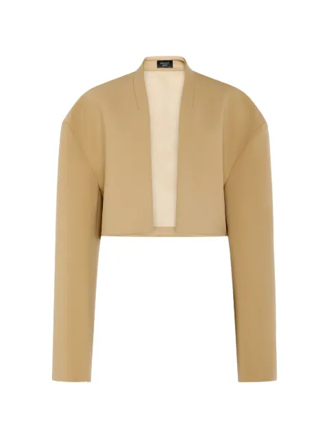 A.W.A.K.E. Mode cropped tuxedo jacket Neutrals PF26J04ES01CAMEL