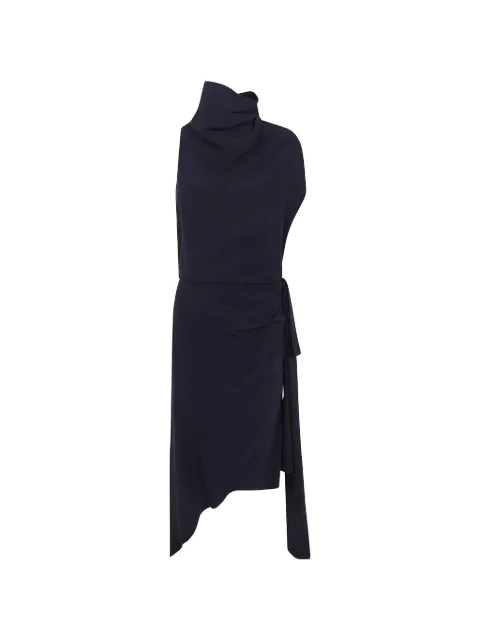 Nº21 draped asymmetric midi dress Blue H1115424