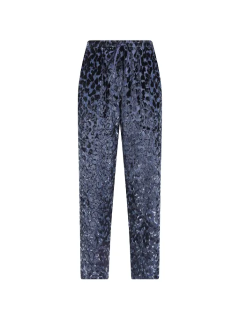 Pierre-Louis Mascia leopard-pattern drawstring trousers Grey VEPELUWONDERFUL12972