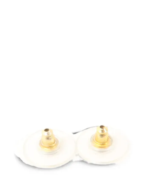 CHANEL Pre-Owned CC scalloped earrings Gold A14K