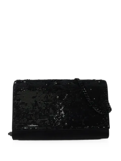 Saint Laurent Pre-Owned sequin-embellished shoulder bag Black 487241