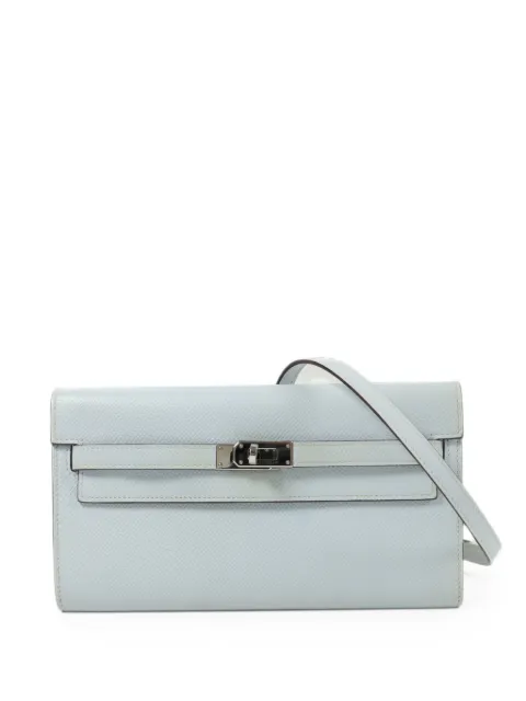 Hermès Pre-Owned Kelly To Go Epsom clutch bag Blue YT0PHW