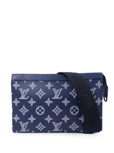 Louis Vuitton Pre-Owned Shadow Gaston shoulder bag Blue M83384