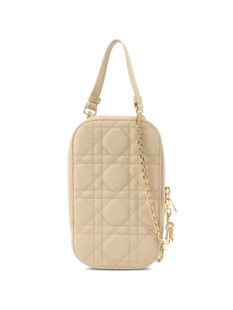 Christian Dior Pre-Owned Lady Dior Cannage mini bag Neutrals 43MA0233