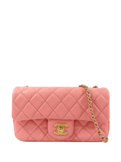 CHANEL Pre-Owned mini CC-logo flap shoulder bag Pink AS1787