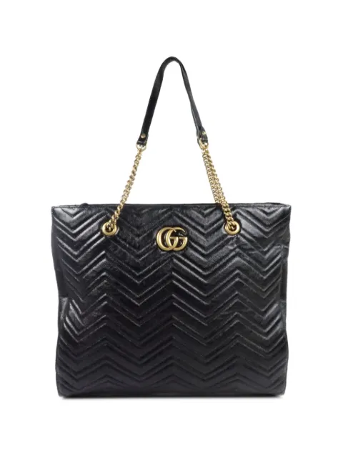 Gucci Pre-Owned Marmont quilted tote bag Black 524576