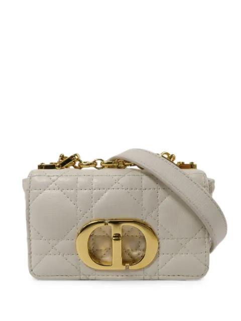 Christian Dior Pre-Owned Caro chain mini bag White 40MA0291