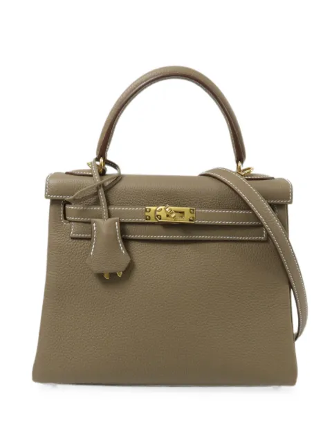 Hermès Pre-Owned 25 Kelly Togo shoulder bag Brown W18GHW