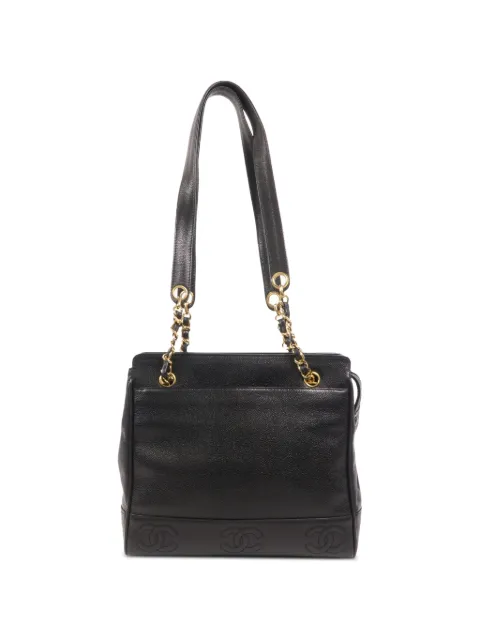 CHANEL Pre-Owned CC leather tote bag Black 4120809