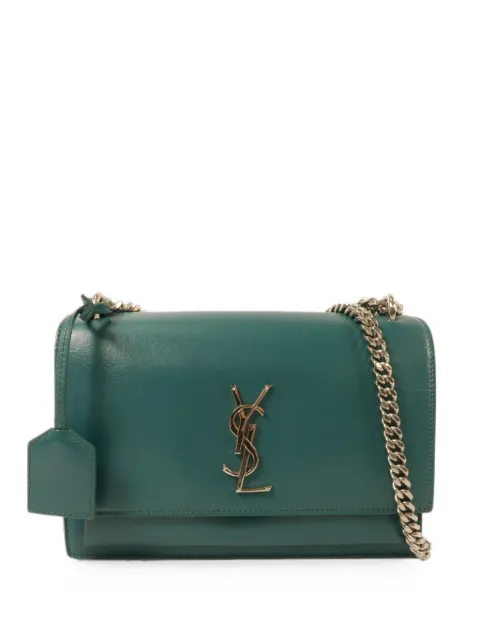 Saint Laurent Pre-Owned medium Sunset chain cross body bag Green 442906