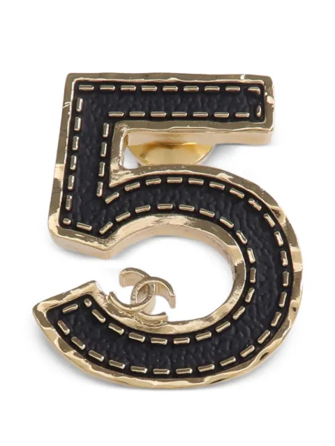 CHANEL Pre-Owned No. 5 CC brooch Gold B23S